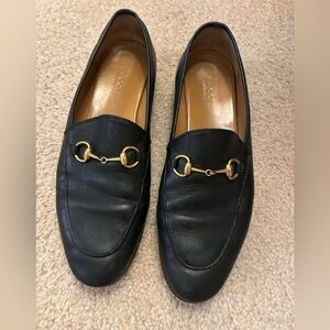 Womens Gucci Horsebit Jordaan black loafer size 39
